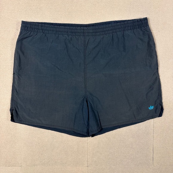 adidas Other - Vintage 1984 Adidas Trefoil Swim Trunks Men XL (40) Gray Nylon 5" Inseam